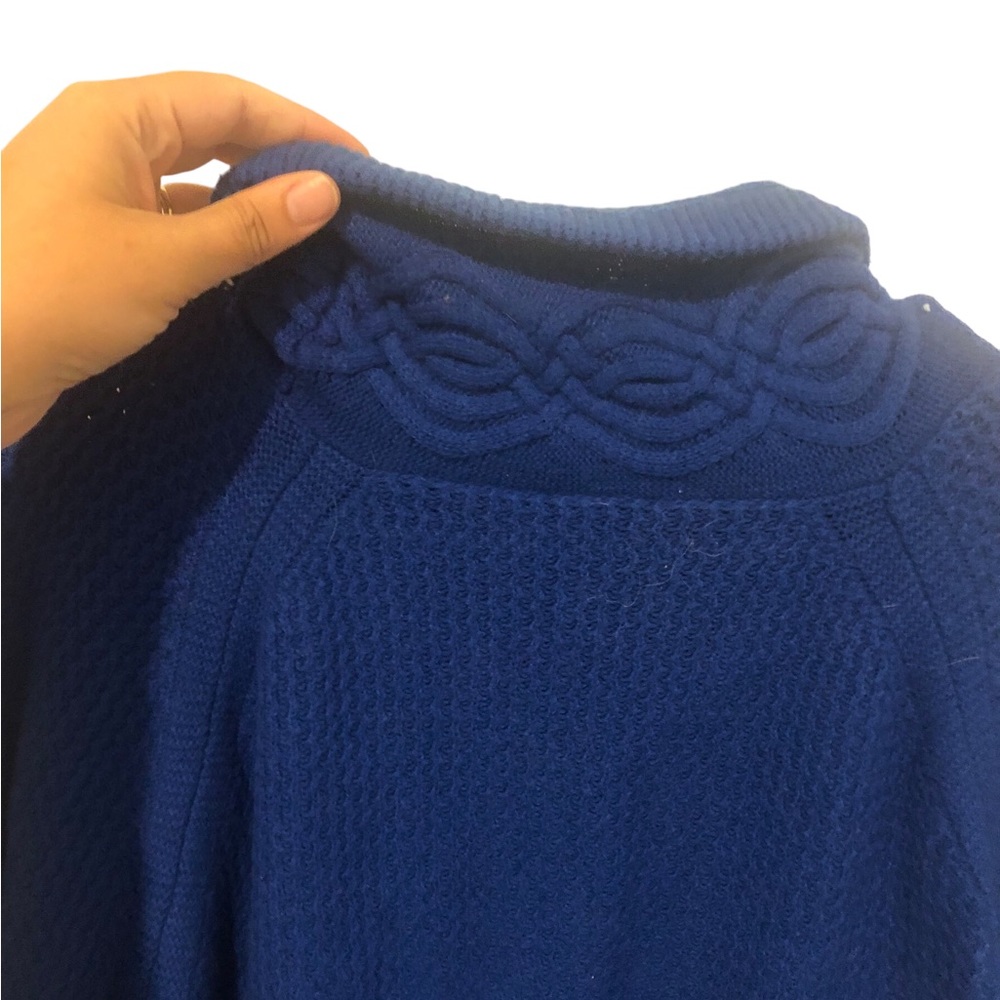 Talbots intricate cowl neck sweater royal navy blue 3X Women’s excellent cond. - Picture 10 of 10